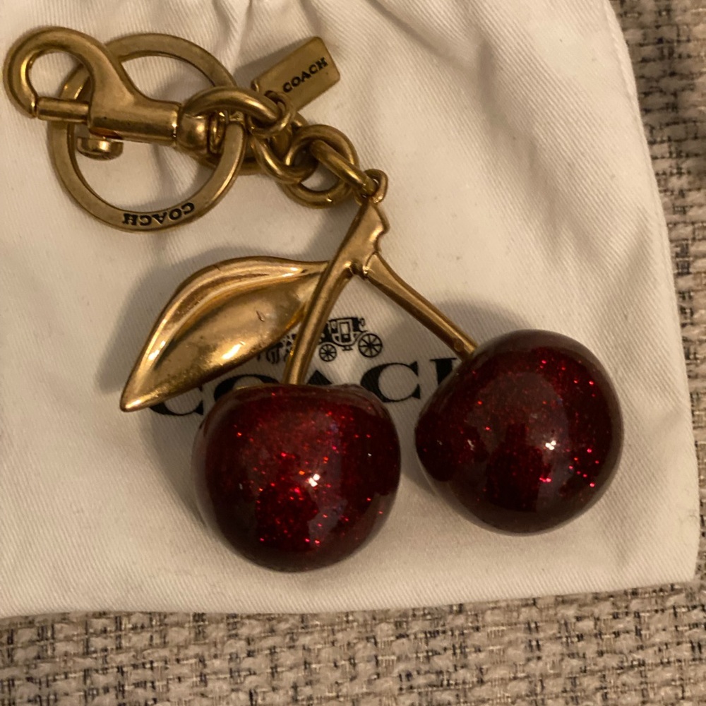 Coach Cherry Keychain with dust bag